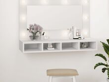 vidaXL peegelkapp LEDiga, valge, 90x31,5x62 cm