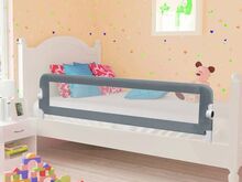 vidaXL voodipiire väikelapse voodile, hall, 120 x 42 cm, polüester