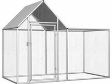 vidaXL kanakuut, 2 x 1 x 1,5 m, tsingitud teras