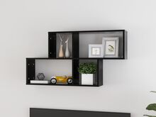 vidaXL seinariiul, must, 100 x 18 x 53 cm, tehispuit