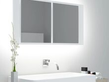 vidaXL LED-peeglikapp, valge, 90 x 12 x 45 cm, akrüül