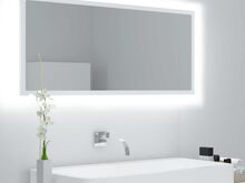 vidaXL LED vannitoa peeglikapp, valge, 100x8,5x37 cm, akrüül