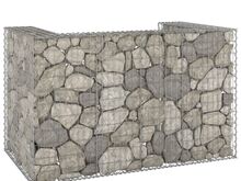 vidaXL gabioonsein prügikastidele, tsingitud teras, 180x100x110 cm