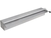 Ristkülikukujuline basseini purskkaev LED-tuledega terasest 60 cm