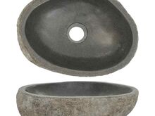 vidaXL kivist valamu, ovaalne (29-38)x(24-31) cm