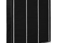 vidaXL sektsioonide ja torudega kapp, must, 150 x 45 x 175 cm, kangast