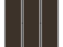 vidaXL 3 paneeliga ruumijagaja, pruun, 150 x 180 cm
