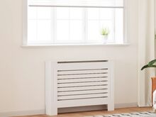 vidaXL radiaatorikate valge 112 x 19 x 81,5 cm, MDF