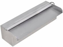 Ristkülikukujuline basseini purskkaev LED-tuledega roostevabast terasest 30 cm