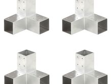 vidaXL postiühendused, 4 tk Y-kujuline, tsingitud metall, 71 x 71 mm