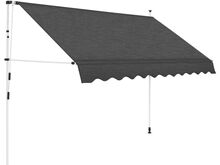 vidaXL käsitsi kokkupandav varikatus, 250 cm, antratsiit