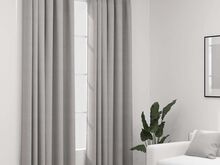 vidaXL pimendavad kardinad konksudega, 2 tk hall 140 x 245 cm