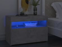 vidaXL öökapid ja LED-tuled 2 tk, betoonhall, 60x35x40 cm