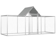 vidaXL kanakuut, 3 x 1 x 1,5 m, tsingitud teras