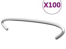 vidaXL gabiooni konksud 100 tk, tsingitud teras 10 cm