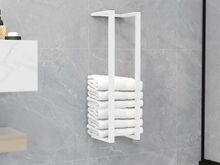 vidaXL rätikuhoidja, valge, 12,5x12,5x60 cm, teras