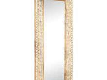 vidaXL, käsitsi nikerdatud peegel, 110x50x2,6 cm, mangopuit