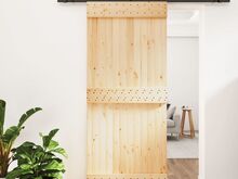 vidaXL liuguks tarvikutega, 90 x 210 cm, männipuit