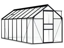 vidaXL kasvuhoone alusraamiga, antratsiithall, alumiinium 8,17 m³