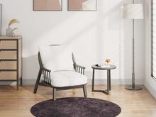 vidaXL vaip, pestav, φ120 cm, antratsiit, libisemisvastane