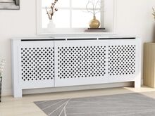 vidaXL MDF radiaatorikate, valge, 205 cm