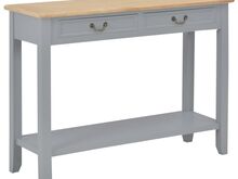 vidaXL konsoollaud, hall, 110 x 35 x 80 cm, puit