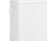 vidaXL bambusest pesukorv 2 sektsiooniga, valge 72 l