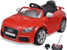 Punane Audi TT RS pealeistutav auto lastele puldiga
