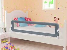 vidaXL voodipiire väikelapse voodile, hall, 150 x 42 cm, polüester