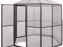 vidaXL kasvuhoone, alumiinium 240 x 211 x 232 cm