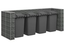 vidaXL gabioonsein prügikastidele, tsingitud teras, 320 x 100 x 120 cm
