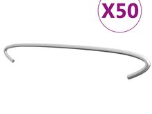 vidaXL gabiooni konksud 50 tk, tsingitud teras 50 cm