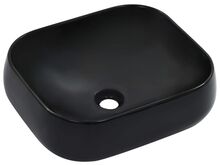 vidaXL valamu, 44,5 x 39,5 x 14,5 cm, keraamiline, must
