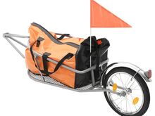 vidaXL jalgratta pakihaagis kotiga, oranž ja must