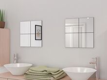 vidaXL raamita peegliplaadid, klaas, 16 tk, 20,5 cm