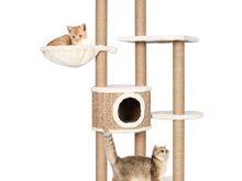 vidaXL kraapimispuuga kassimaja, 126 cm mererohi