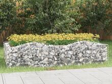 vidaXL kaarekujuline gabioon taimelava, 200x100x50 cm, tsingitud raud