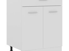 vidaXL alumine köögikapp, valge, 60 x 46 x 81,5 cm, tehispuit