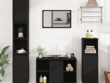 vidaXL valamukapp, must, 80 x 33 x 60 cm, tehispuit