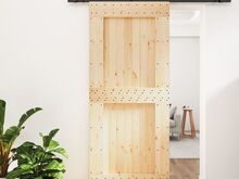 vidaXL liuguks tarvikutega, 90 x 210 cm, männipuit