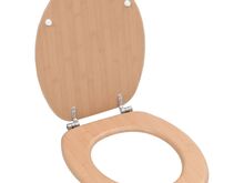 vidaXL WC prill-laud, MDF, bambuse disainiga