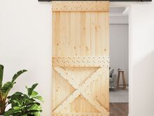 vidaXL liuguks tarvikutega, 100 x 210 cm, männipuit
