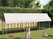 vidaXL katusega koeraaed, 400 x 100 x 150 cm