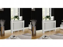 vidaXL radiaatori kate, 2 tk, MDF, 112 cm, valge