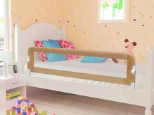 vidaXL voodipiire väikelapse voodile pruunikashall 150x42 cm polüester