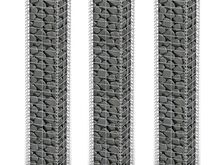 vidaXL gabioonide komplekt, 3 tk, tsingitud traat 25 x 25 x 150 cm