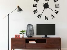 vidaXL 3D seinakell, modernne disain, must, 100 cm XXL