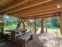 TREEHOUSES in the forest near Soela Harbour!