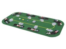 vidaXL kokkupandav pokkerilaud 8 mängijale, kandiline, roheline