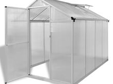 vidaXL tugevdatud alumiiniumist kasvuhoone alusraamiga 4,6 m²